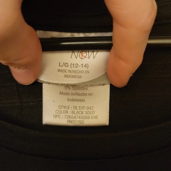 Danskin Long Sleeve Women's Size 12-14 Black Athletic Top - Picture 4 of 4